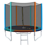 darrahopens Sports & Fitness > Trampolines 8FT Trampoline Round Trampolines Kids Safety Net Enclosure Pad Outdoor Gift Multi-coloured