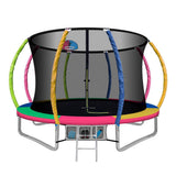 darrahopens Sports & Fitness > Trampolines Everfit 10FT Trampoline Round Trampolines With Basketball Hoop Kids Present Gift Enclosure Safety Net Pad Outdoor Multi-coloured