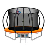 darrahopens Sports & Fitness > Trampolines Everfit 10FT Trampoline Round Trampolines With Basketball Hoop Kids Present Gift Enclosure Safety Net Pad Outdoor Orange