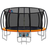 darrahopens Sports & Fitness > Trampolines Everfit 16FT Trampoline Round Trampolines With Basketball Hoop Kids Present Gift Enclosure Safety Net Pad Outdoor Orange