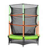 Darrahopens Sports & Fitness > Trampolines Everfit Trampoline 4.5FT Kids Trampolines Cover Safety Net Pad Ladder Gift Green