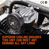 Darrahopens Tools > Air Compressor UNIMAC 8HP Air Compressor 115PSI 120L Petrol Powered Industrial Air Conditioning