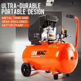 darrahopens Tools > Air Compressor UNIMAC Air Compressor 50L 3HP Electric Portable Inflator Direct Tank Pump Oil