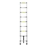 Darrahopens Tools Giantz 2.6M Telescopic Ladder Aluminium Extension Extendable Steps Adjustable Height