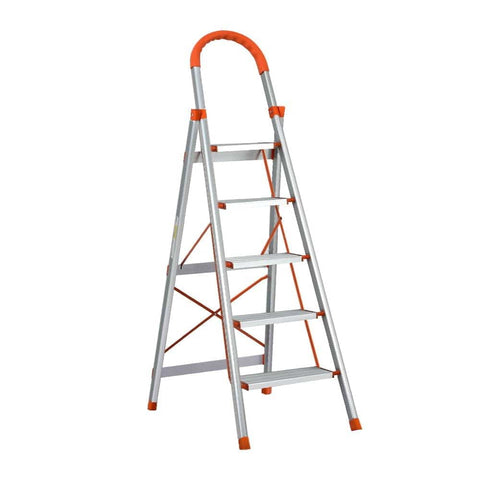 Darrahopens Tools Giantz 5 Step Ladder Multi-Purpose Folding Aluminium Light Weight Non Slip Platform