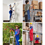 Darrahopens Tools Giantz 6 Step Ladder Multi-Purpose Folding Aluminium Light Weight Non Slip Platform