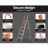 Darrahopens Tools Giantz 6 Step Ladder Multi-Purpose Folding Aluminium Light Weight Non Slip Platform