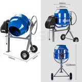 darrahopens Tools > Industrial Tools Baumr-AG 135L Cement Concrete Mixer Electric Portable Construction Sand Gravel