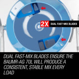 darrahopens Tools > Industrial Tools Baumr-AG 70L Portable Cement Concrete Mixer Electric Construction Sand Gravel