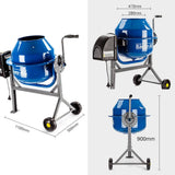darrahopens Tools > Industrial Tools Baumr-AG 70L Portable Cement Concrete Mixer Electric Construction Sand Gravel