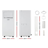 Darrahopens Tools > Industrial Tools Devanti Portable Air Conditioner 7000BTU Cooling Mobile Fan Cooler Dehumidifier