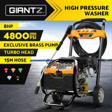 darrahopens Tools > Industrial Tools Giantz 4800PSI 8HP 15M Petrol High Pressure Cleaner Washer Water Jet Hose Gurney