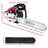 darrahopens Tools > Industrial Tools GIANTZ 52CC Petrol Commercial Chainsaw Chain Saw Bar E-Start Pruning