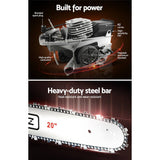 darrahopens Tools > Industrial Tools Giantz 62CC Chainsaw Commercial Petrol 20" Bar E-Start 20 Bar Pruning Chain Saw
