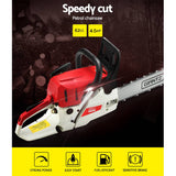 darrahopens Tools > Industrial Tools Giantz 62CC Chainsaw Commercial Petrol 20" Bar E-Start 20 Bar Pruning Chain Saw