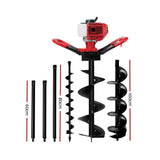 darrahopens Tools > Industrial Tools Giantz 80CC Petrol Post Hole Digger Drill Borer Fence Extension Auger Bits