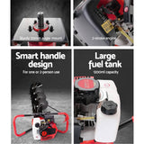 darrahopens Tools > Industrial Tools Giantz 80CC Petrol Post Hole Digger Drill Borer Fence Extension Auger Bits
