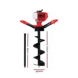 darrahopens Tools > Industrial Tools Giantz 80CC Petrol Post Hole Digger Drill Borer Fence Extension Auger Bits