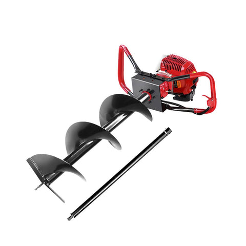 darrahopens Tools > Industrial Tools Giantz 80CC Petrol Post Hole Digger Drill Borer Fence Extension Auger Bits