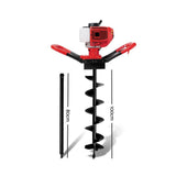 darrahopens Tools > Industrial Tools Giantz 80CC Petrol Post Hole Digger Drill Borer Fence Extension Auger Bits