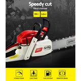 darrahopens Tools > Industrial Tools Giantz 88cc Commercial Petrol Chainsaw E-Start 24 Bar Pruning Chain Saw