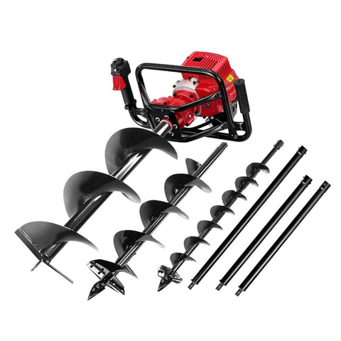 darrahopens Tools > Industrial Tools Giantz 92CC Petrol Post Hole Digger Drill Borer Fence Extension Auger Bits