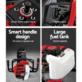 darrahopens Tools > Industrial Tools Giantz 92CC Petrol Post Hole Digger Drill Borer Fence Extension Auger Bits
