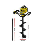 darrahopens Tools > Industrial Tools Giantz 92CC Post Hole Digger Petrol Auger Drill Borer Fence Earth Power 300mm