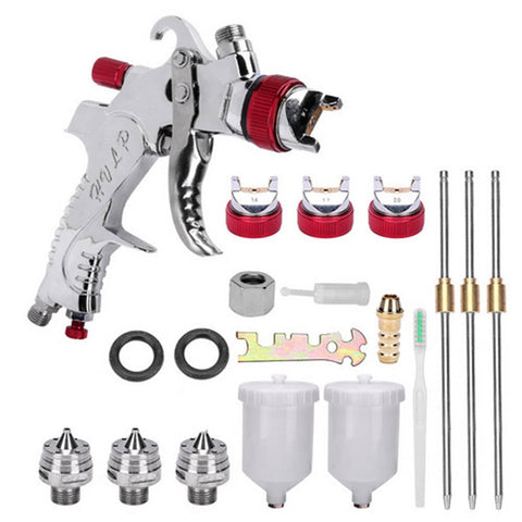 Darrahopens Tools > Industrial Tools Spray Gun Kit HVLP Gravity Feed Air Paint Sprayer 3 Nozzles 1.4mm 1.7mm 2mm