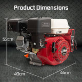 Darrahopens Tools Kolner 13hp 25.4mm Horizontal Key Shaft Q Type Petrol Engine Electric Start