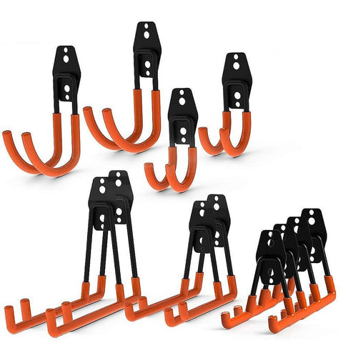 darrahopens Tools > Other Tools 12-Pack Wall Mount Garage Hooks Tool Storage Workshop Organiser Heavy Duty Steel