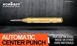 Darrahopens Tools > Other Tools 125mm/5" Automatic Centre Punch Adjustable Spring Loaded Metal Drill Tool Glod