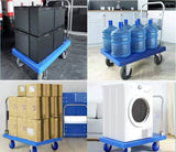 Darrahopens Tools > Other Tools 150kg Foldable Warehouse Platform Trolley Truck Dolly Platform Cart Swivel Wheels Moving Cart Flatbed
