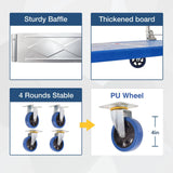 Darrahopens Tools > Other Tools 150kg Foldable Warehouse Platform Trolley Truck Dolly Platform Cart Swivel Wheels Moving Cart Flatbed