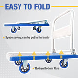 Darrahopens Tools > Other Tools 150kg Foldable Warehouse Platform Trolley Truck Dolly Platform Cart Swivel Wheels Moving Cart Flatbed