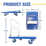 Darrahopens Tools > Other Tools 150kg Foldable Warehouse Platform Trolley Truck Dolly Platform Cart Swivel Wheels Moving Cart Flatbed