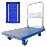 Darrahopens Tools > Other Tools 150kg Foldable Warehouse Platform Trolley Truck Dolly Platform Cart Swivel Wheels Moving Cart Flatbed