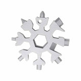 Darrahopens Tools > Other Tools 18 in 1 Multi-tool Snowflake Bottle Opener Stainless Keychain Wrench Screwdriver Silver