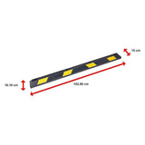 darrahopens Tools > Other Tools 180cm Heavy Duty Rubber Curb Parking Guide Wheel Driveway Stopper Reflective Yellow