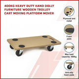 darrahopens Tools > Other Tools 200kg Heavy Duty Hand Dolly Furniture Wooden Trolley Cart Moving Platform Mover