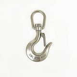 darrahopens Tools > Other Tools 304 Stainless Steel Swivel Lift Clevis Chain Crane Hook with Safety Lock 650kg