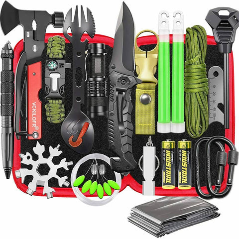 Darrahopens Tools > Other Tools 32 In 1 Emergency Survival Equipment Kit Camping SOS Tool Sports Tactical Hiking