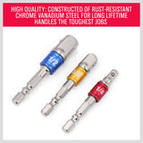 Darrahopens Tools > Other Tools 3Pc Socket Bit Adaptor Set Drill Nut Driver Power Extension Bars 1/4" 3/8" 1/2"