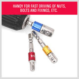 Darrahopens Tools > Other Tools 3Pc Socket Bit Adaptor Set Drill Nut Driver Power Extension Bars 1/4" 3/8" 1/2"
