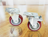 darrahopens Tools > Other Tools 4 x 4" Heavy Duty PU Swivel Castor Wheels With Brake