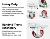 darrahopens Tools > Other Tools 4 x 4" Heavy Duty PU Swivel Castor Wheels With Brake