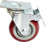 darrahopens Tools > Other Tools 4 x 4" Heavy Duty PU Swivel Castor Wheels With Brake