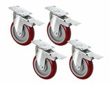 darrahopens Tools > Other Tools 4 X 5" Heavy Duty 400kg Swivel Castor Wheels Trolley Furniture Caster All Brake