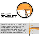 Darrahopens Tools > Other Tools 450kg Mobile Scaffold Ladder Scaffolding Platform Portable Ladder Work Safety