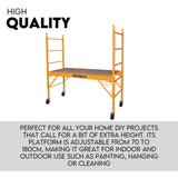 Darrahopens Tools > Other Tools 450kg Mobile Scaffold Ladder Scaffolding Platform Portable Ladder Work Safety